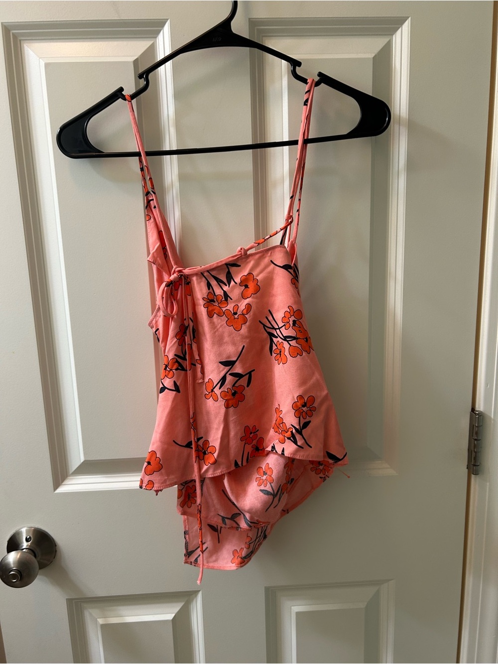 Topshop Pink Floral Cowl Slip Top size 4 - Picture 5 of 6